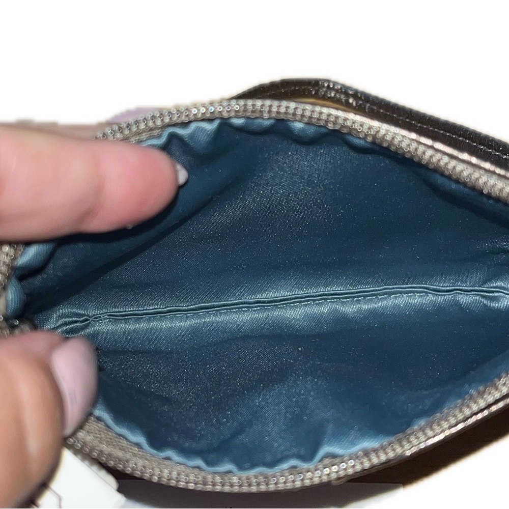 COACH Metallic Leather Small Wristlet NWT - Picture 9 of 13